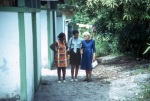 Radlene Fraser, Lygia Vasilda and Counsellor Leonora Armstrong (l-r), Bahá’í youth camp near Georgetown (12/75)
