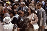 Counsellors Ruth Pringle and Raúl Pavón (foreground), Ralph Dexter (right), International Bahá’í Conference, Quito, Ecuador (8/82)