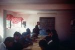 Auxiliary Board Member Athos Costas teaching a class at the National Bahá’í Institute, Cochabamba (from a dupl.)
