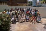 Group photo with Rúhíyyih Khánum at the Bahá’í Center, Port-au-Prince (see following photo for names) (5/81)