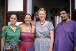 Violette Nakhjavani, Paule Baruk, Marlen Bastien, Rúhíyyih Khánum, Moro Baruk in Jacmel (5/81)