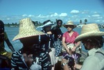 Departing from Les Cayes for Ile à Vâche in a small boat (11/82)