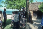 Rúhíyyih Khánum with children, Ile à Vâche (11/82)