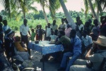Rúhíyyih Khánum meeting with the friends, Ile à Vâche (11/82)