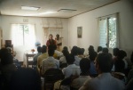 Rúhíyyih Khánum meeting with the friends at the Bahá’í Center, Port-au-Prince (11/82)