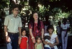 Rúhíyyih Khánum with George Lord and his family, Bahá’í Center, Port-au-Prince (11/82)