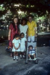Rúhíyyih Khánum with Mishe and Auxiliary Board member Joe Coblentz and their children Vanessa, Nilande and Martine, Bahá’í Center, Port-au-Prince (11/82)