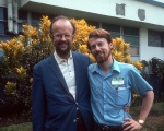 Arthur and Greg Dahl, Panamá airport, 5/72