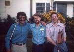 Reza Reyhani, Greg and Roger Dahl, Panamá airport, 5/72