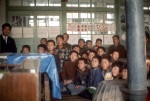 Bahá’í teaching institute in a grammar school in GoKyong Myun, Yeongcheon Gun, KyongSang BukDo (north) with ABMs Mr. Hwang Jin Seon (l) and Mr.See ChulMin (r)