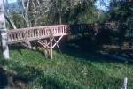 Bridge from the entrance driveway and parking area to the summer homes of the Wards and Ioases, Geyserville Bahá’í School, 11/72