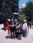 Hooper Dunbar (holding book) and delegates