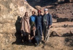 Visiting Bahá’ís in the countryside, Counsellor Shidan Fat'he-Aazam (right)