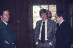 Keith Dahl, Phil Christensen, Arthur Dahl and Roger Dahl (l-r), wedding of Dawn Smith and Greg Dahl, Amherst, Mass. (10/74)