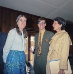 Roberta Barrar, Jim Law, Mimi McClellan, wedding of Dawn Smith and Greg Dahl, Amherst, Mass. (10/74)