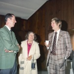 Keith Dahl, Joyce Dahl and Phil Christensen, wedding of Dawn Smith and Greg Dahl, Amherst, Mass. (10/74)