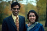 Vasudevan and Sitara Nair, wedding of Dawn Smith and Greg Dahl, Amherst, Mass. (photo by David Walker, 10/74)