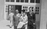 Paul Haney (right) at the House of Worship, May 4, 1947