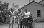 l-r: Nancy Phillips, Joyce Dahl and Arthur, baby Roger and Keith Dahl, Geyserville, July 13, 1947