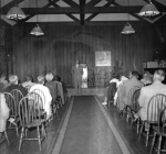 Public meeting at Geyserville: Roger Deas (flash) 7/13/1951