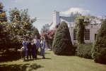 Joyce, Keith and Arthur Dahl at Allen home, 5/54