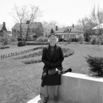 Millie Collins on the Bahá’í Temple grounds, 4/30/1955