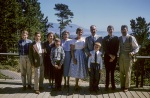 Firuz Kazemzadeh (right) and his brother (second from left) with the Yazdis and Dahls, Pebble Beach, 7/31/57