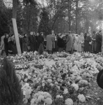 The Guardian's funeral, at grave after graveside service, Paul Haney (center), 11/57