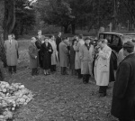 The Guardian's funeral, at grave after graveside service, Paul Haney (rear center left), 11/57