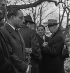 The Guardian's funeral, at grave after graveside service, Hasan Sabri, ?, ?, Leroy Ioas, 11/57