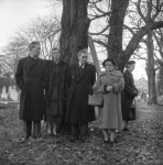 The Guardian's funeral, at grave after graveside service, David and Marion Hofman, John and Dorothy Ferraby, 11/57