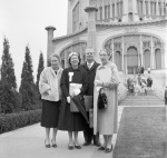 l-r: Harriet Wolcott, Joyce Dahl, Charles Wolcott, Charlotte Linfoot, 1959?