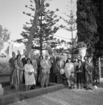 Pilgrims, Hands of the Cause Ferraby, Furútan, Kházeh, Haney and Holley, and Dr. Hakím, Bahjí, 5/60