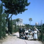 Jalál Kházeh with pilgrims, Haifa, 5/60