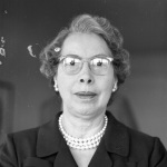 Charlotte Linfoot, member of NSA, at Hazira 10/15/1960