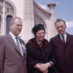 Charles Wolcott, Mildred Mottahedeh, Borrah Kavelin, Wilmette, 4/61