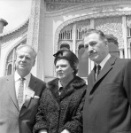 Bahá’í Convention: Charles Wolcott, Borrah Kavelin and Mildred Mottahedeh (Int'l Council), 4/29/1961