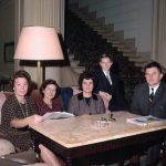 Lea Nys, Joyce Dahl, ?, Arthur Lyon Dahl, Ben Levy, Belgium, 10/29/61