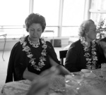 N.S.A. at dinner Sunday, wearing leis I brought from Hawaii; Mr. & Mrs. Khadem guests 10/14/1962