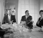 N.S.A. at dinner Sunday, wearing leis I brought from Hawaii; Mr. & Mrs. Khadem guests 10/14/1962