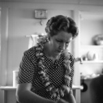 N.S.A. at dinner Sunday, wearing leis I brought from Hawaii; Mr. & Mrs. Khadem guests 10/14/1962