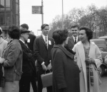 Bahá’í World Congress: opening day, outside Albert Hall 4/28/1963
