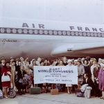 Passengers on charter flight, London, 4/63 (from dupl.)