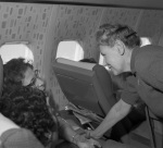 Bahá’í Congress trip: scenes on plane 4/25/1963