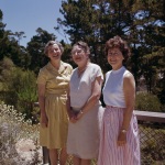 Marion Hofman, Mildred Nichols, Joyce Dahl, Pebble Beach, 7/64