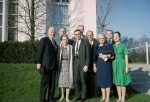 Bob Quigley, David Ruhe, Charlotte Linfoot, Dan Jordan, Paul Haney, Bill Sears, Edna True, Paul Pettit and Meg Ruhe at the National Bahá’í Convention, Wilmette, 5/65