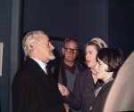 Mark Tobey at the opening of his one man show at the Louvre, 10/61