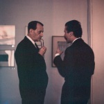 André Malraux (left), French Minister of Culture, at opening of Mark Tobey show at the Louvre, 10/61