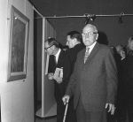 Pehr Hallsten, with André Malraux behind, at the Mark Tobey show opening at the Louvre, 10/61