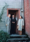 Mark Ritter, Mark Tobey and Joyce Dahl at the door of Tobey’s studio, Seattle, 6/62